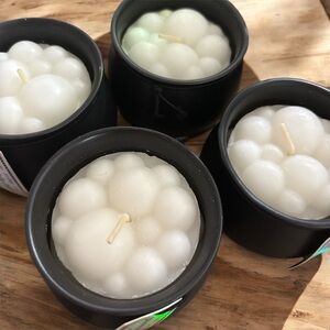 Set of Four Black Bubble Candles